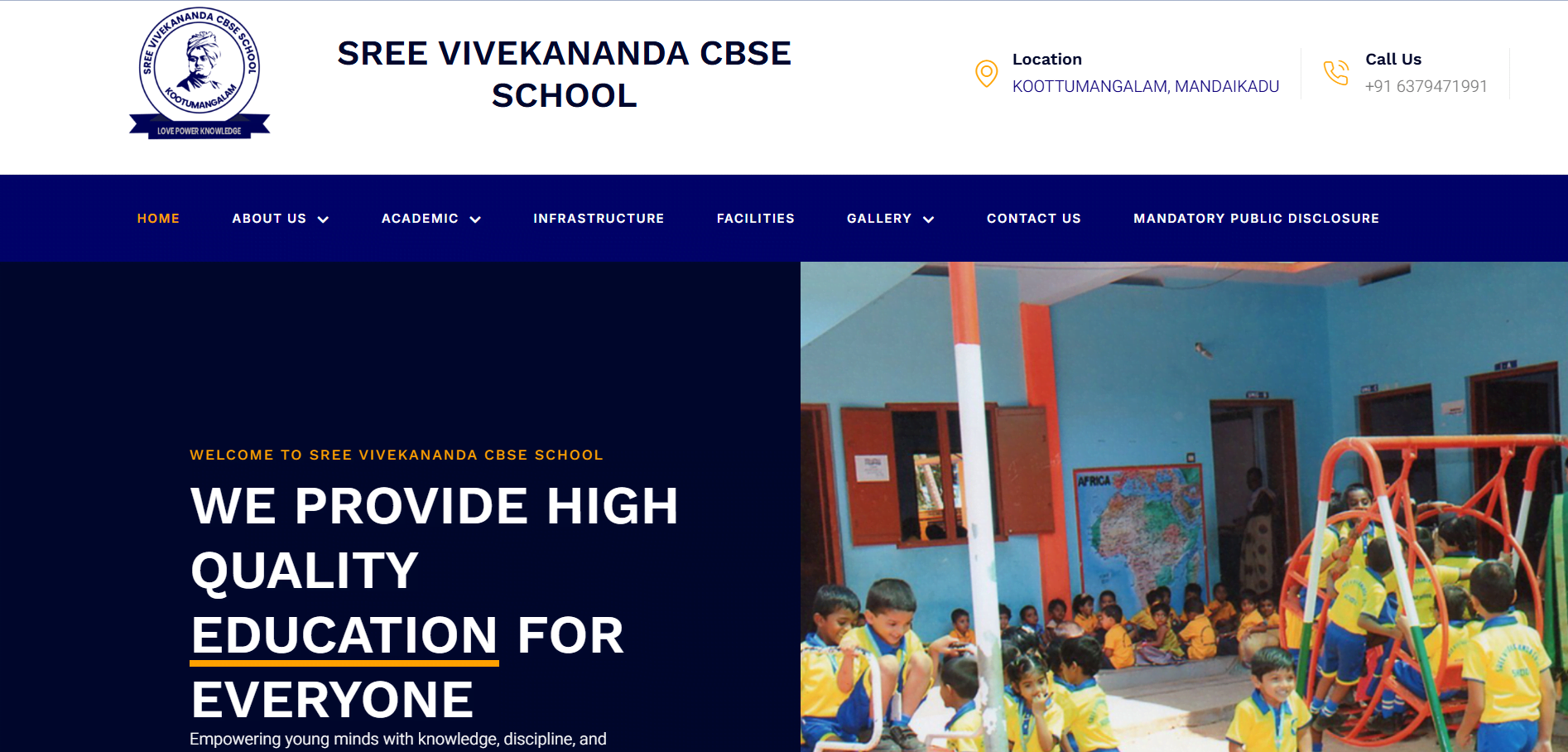 Sree Vivekananda CBSE school site