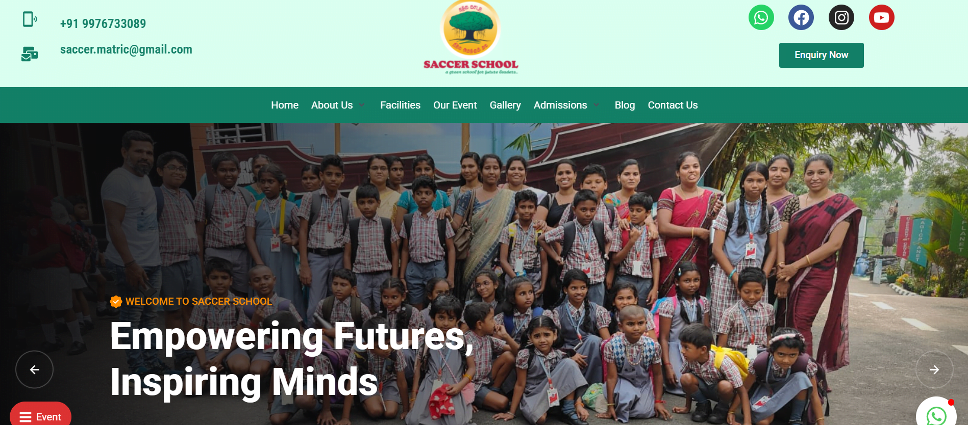 Saccer School site